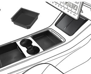 Center Console Organizer Tray for Tesla Model Y Juniper 2025-2026 Model 3 Highla